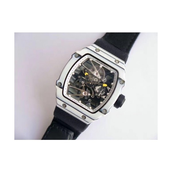 KL공장 리차드밀 RM027 라파엘 나달 RM027-02 Rafael Nadal White Forge Carbon Bezel Skeleton Dial 화이트마커