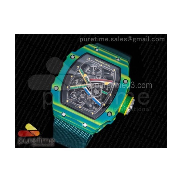 리차드밀 RM67-02 스프린트 스켈레톤다이얼 그린 나일론스트랩 RM 67-02 Sprint Skeleton Dial on Green Nylon Strap 6T51