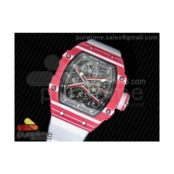 리차드밀 RM67-02 하이점프 스켈레톤다이얼 화이트나일론스트랩 RM 67-02 High Jump Skeleton Dial on White Nylon Strap 6T51