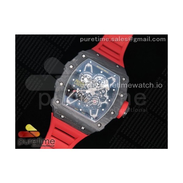 Z공장 RM035-02 포지드카본 스켈레톤다이얼 러버스트랩 RM035-02 New Forge Carbon Pattern Skeleton Dial on Red Rubber Strap MIYOTA8215