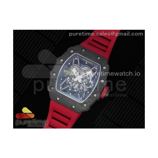 KV공장 V3 리차드밀 RM035-02 스켈레톤다이얼 러버스트랩 RM035-02 Skeleton Dial Red on Red Rubber Strap MIYOTA8215 V3