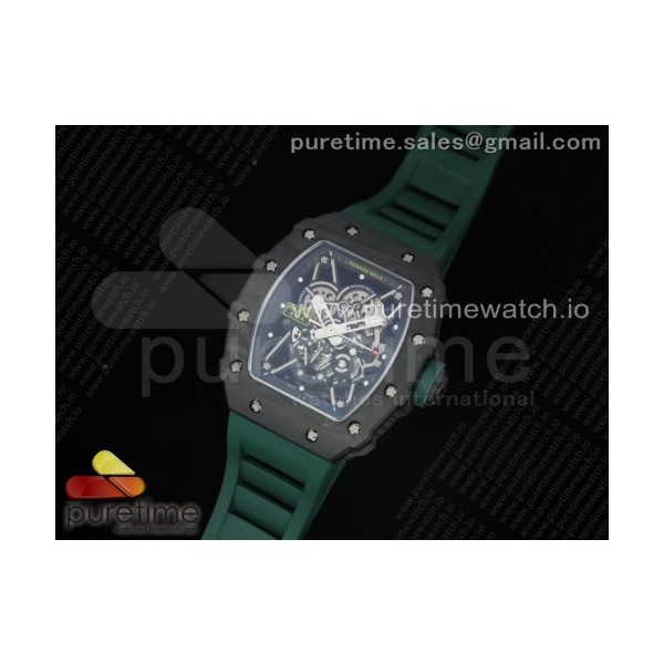 KV공장 V3 리차드밀 RM035-02 스켈레톤다이얼 러버스트랩 RM035-02 Skeleton Dial Green on Green Rubber Strap MIYOTA8215 V3