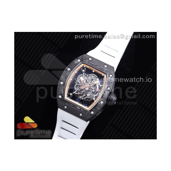 KV공장 RM055 V3 스켈레톤다이얼 러버 RM055 NTPT KVF Best Edition Skeleton Dial Gold on White Rubber Strap MIYOTA8215 V3