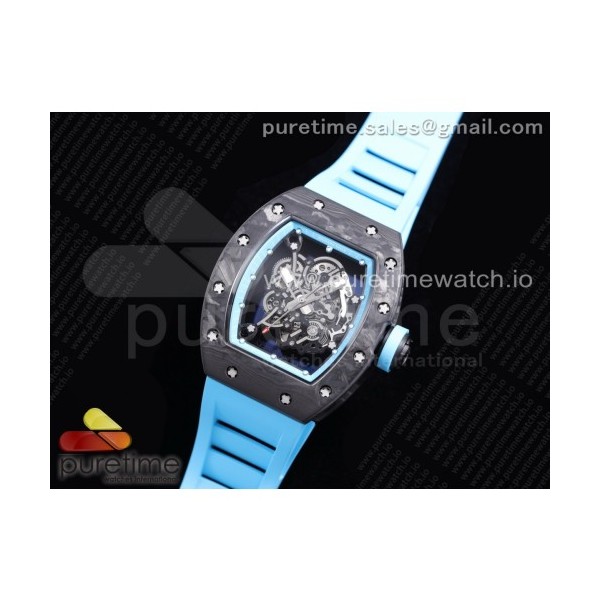 KV공장 RM055 V3 스켈레톤다이얼 러버 RM055 NTPT KVF Best Edition Skeleton Dial Blue on Blue Rubber Strap MIYOTA8215 V3