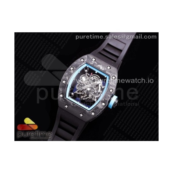 KV공장 RM055 V3 스켈레톤다이얼 러버 RM055 NTPT KVF Best Edition Skeleton Dial Blue on Black Rubber Strap MIYOTA8215 V3