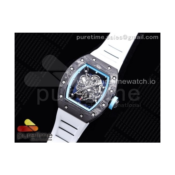 KV공장 RM055 V3 스켈레톤다이얼 러버 RM055 NTPT KVF Best Edition Skeleton Dial Blue on White Rubber Strap MIYOTA8215 V3